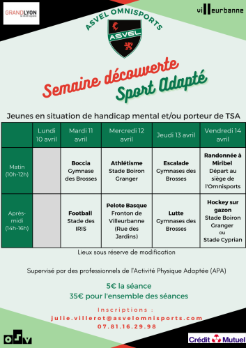 Affiche decouverte sport adapte